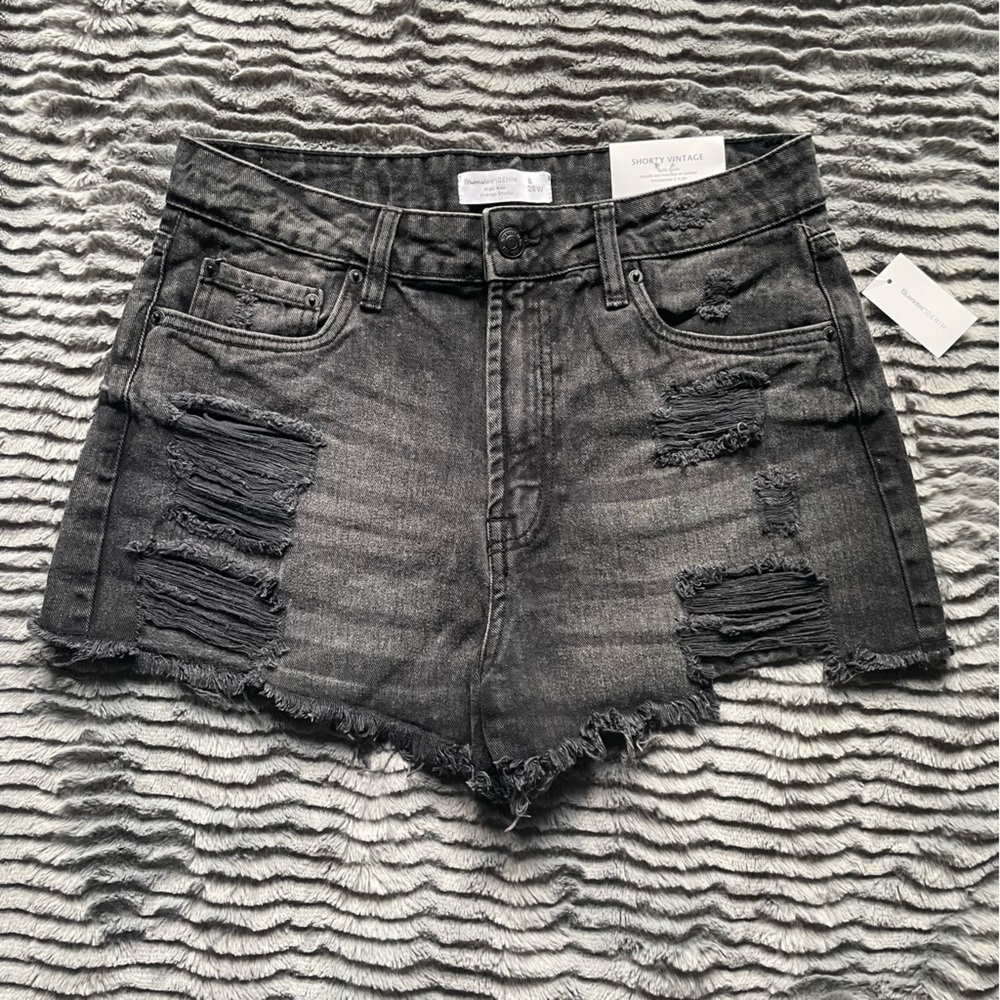 High Rise Denim Shorts